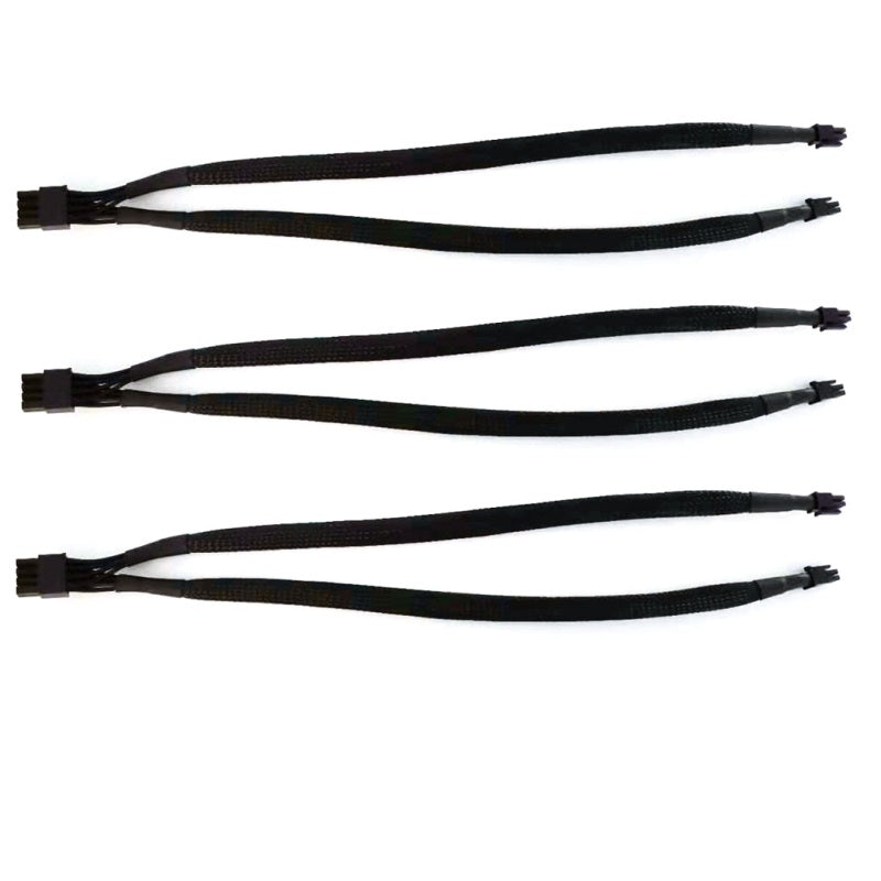 18 AWG Dual Mini 6 Pin to 8 Pin PCIE Express Braided Sleeved Cable for Mac Pro