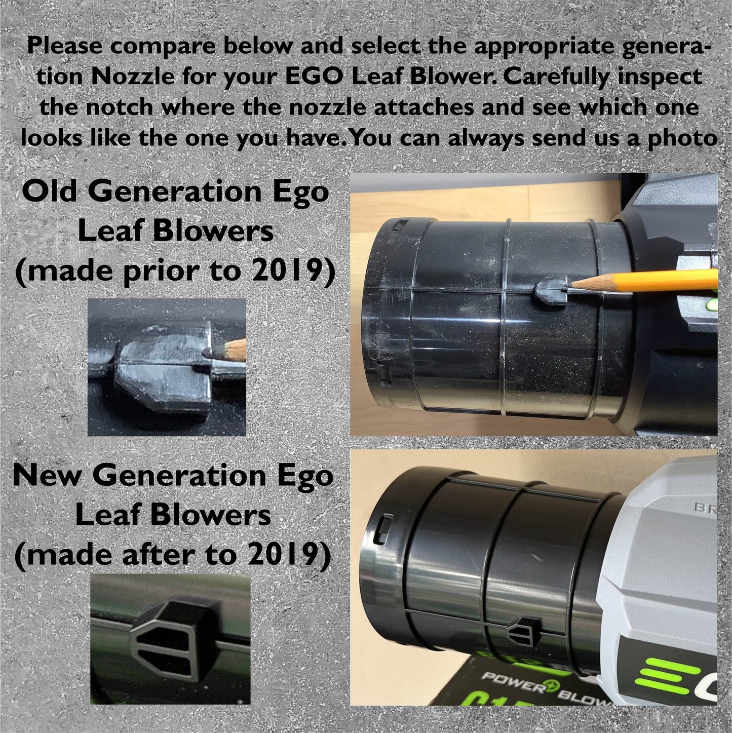 Soft Tip Stubby Car Drying Nozzle for EGO Leaf Blowers NEW and OLD Generation (530, 575, 580, 615, 650, & 765)