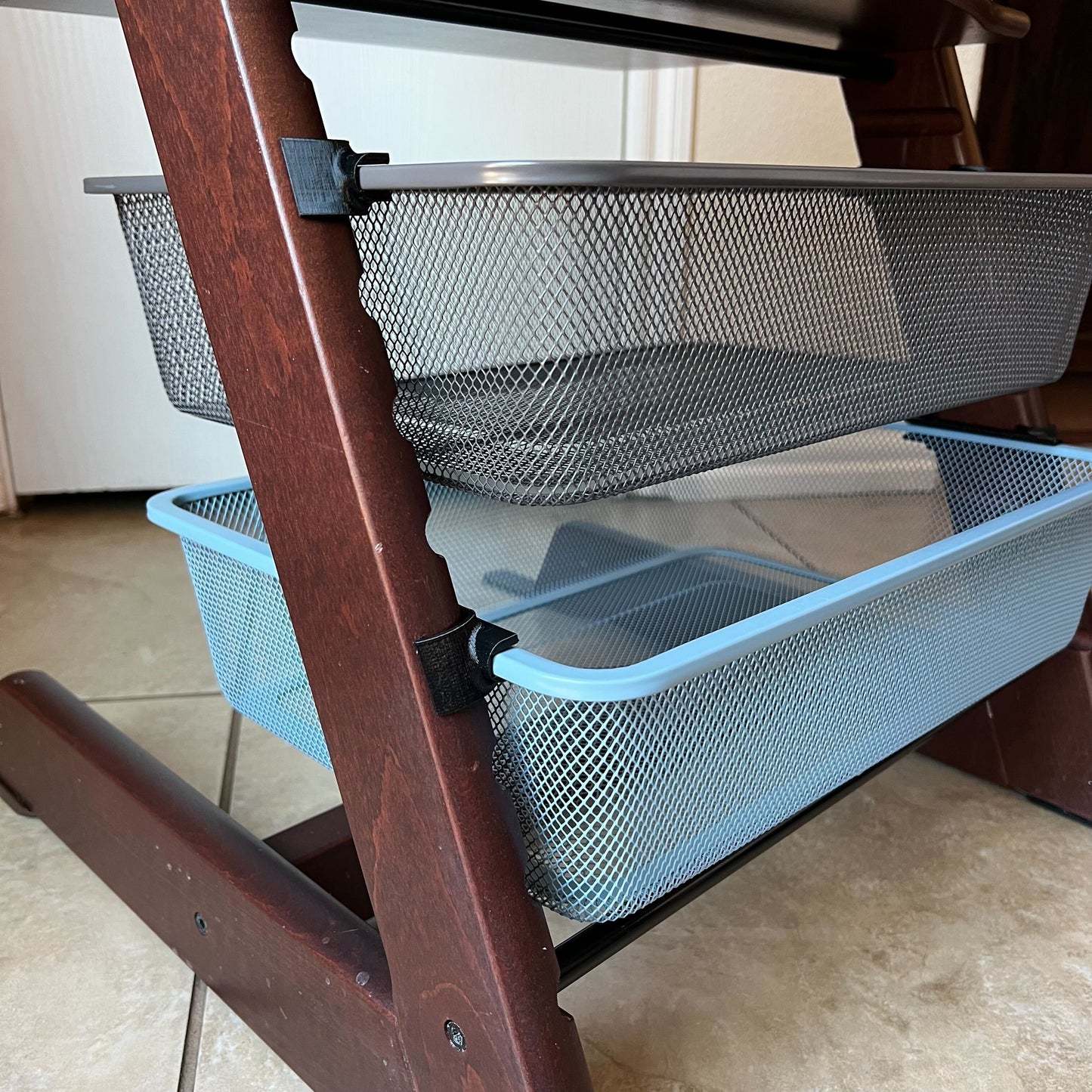 Storage Basket Adapter for Stokke Tripp Trapp Highchair with (IKEA) Trofast Bins