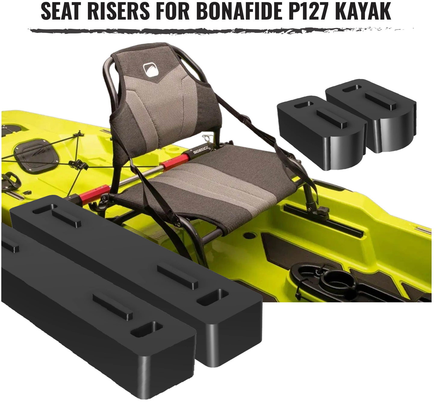 Bonafide P127 Kayak Seat Risers - Raised Height for Increased Comfort and Performance