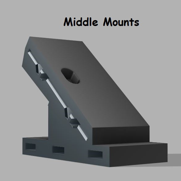 45 Degree GPU Mount For Mining Rigs - Middles