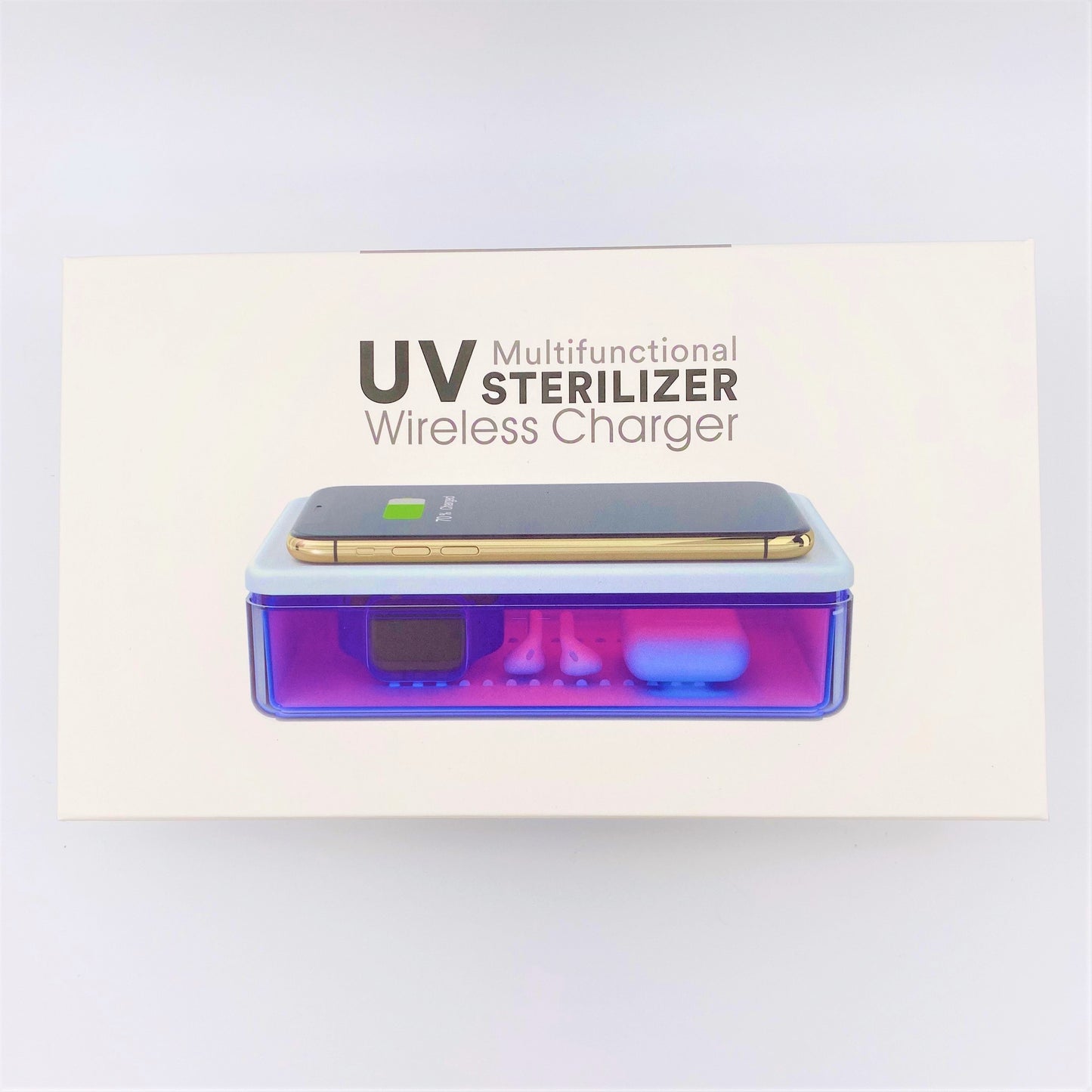 UV-C Sterilizer Box W/ Fast Wireless Charging