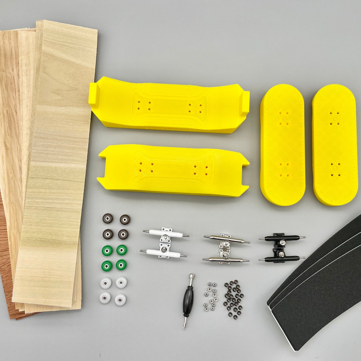 DIY Fingerboard Mold Kit - Makes 98mm x 32mm Fingerboards, 50mm wheelbase, 25º kick- Complete Kit