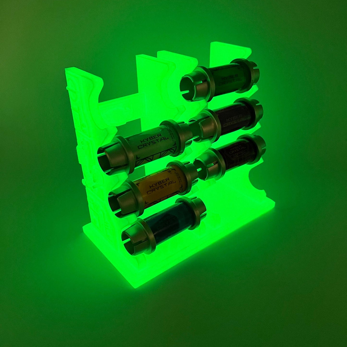 Kyber Krystal Glow in the Dark Display Stand Holder With 8 Eight Slots