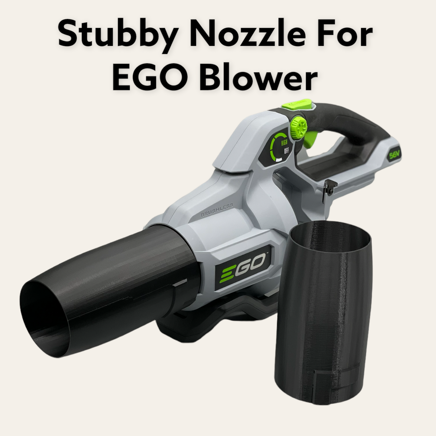 Stubby Car Drying Nozzle for EGO Leaf Blowers (530, 575, 580, 615, 650, & 765)