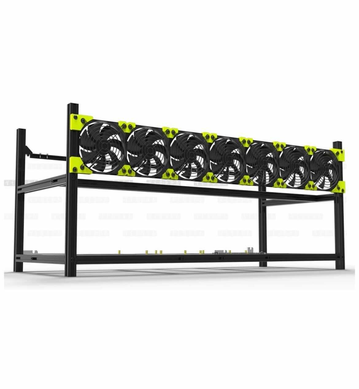 Veddha 8 GPU Miner Case Aluminum Stackable Mining Rig Frame Open Air USA STOCK!!