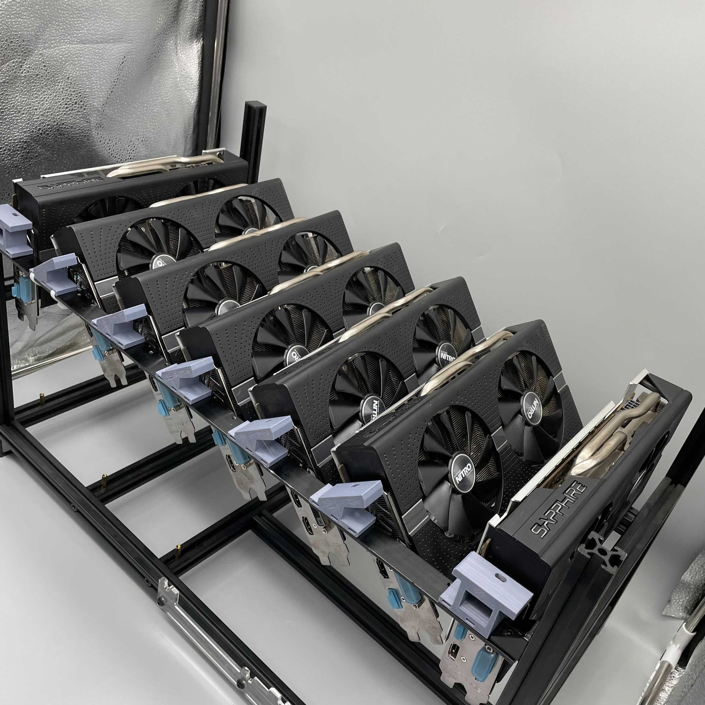 45 Degree + Extra GPU Addon Mount For Mining Rigs