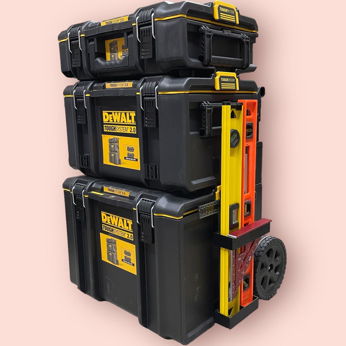 Dual Level + Square Edge + T-square Holder For Dewalt Tough Systems 2.0