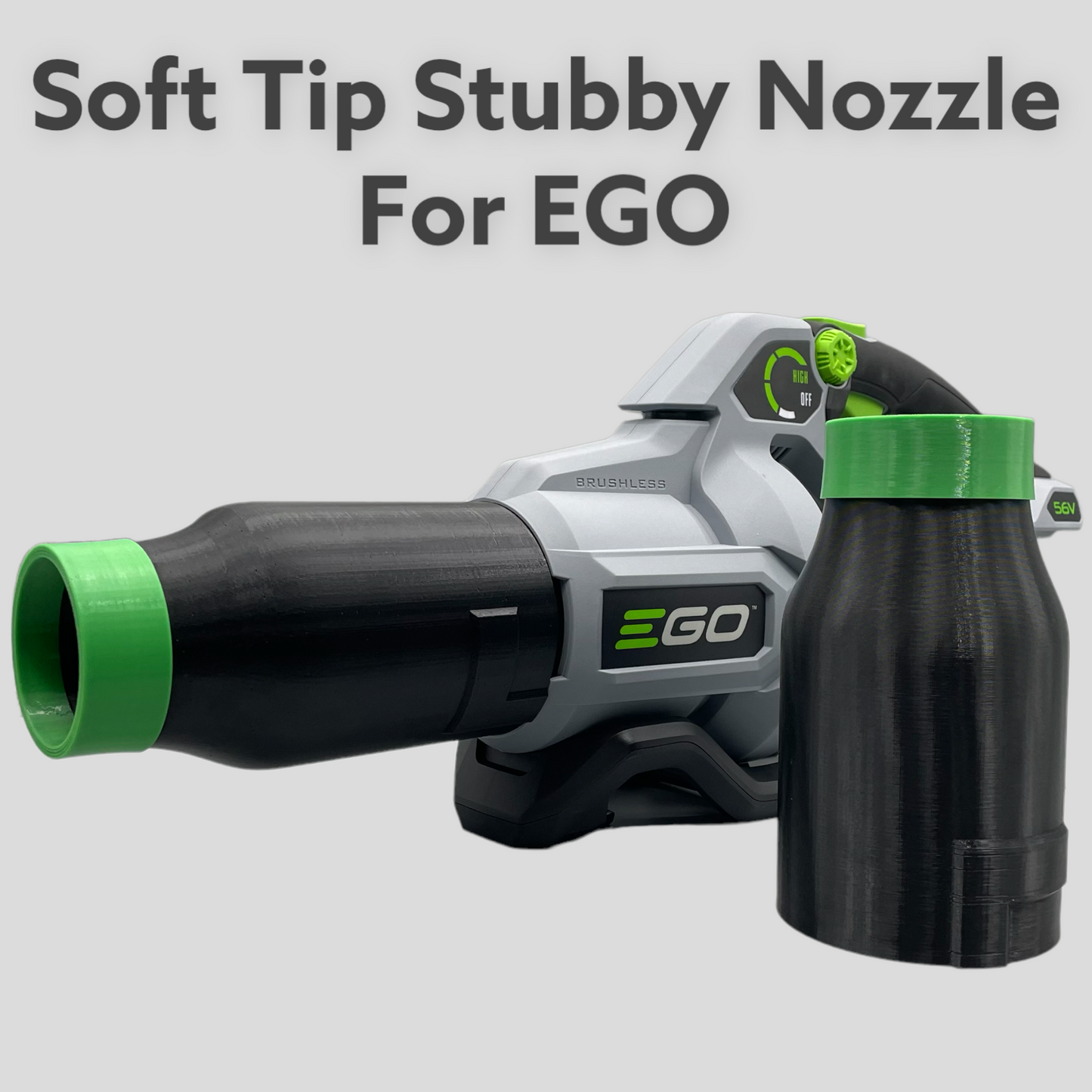 Soft Tip Stubby Car Drying Nozzle for EGO Leaf Blowers NEW and OLD Generation (530, 575, 580, 615, 650, & 765)