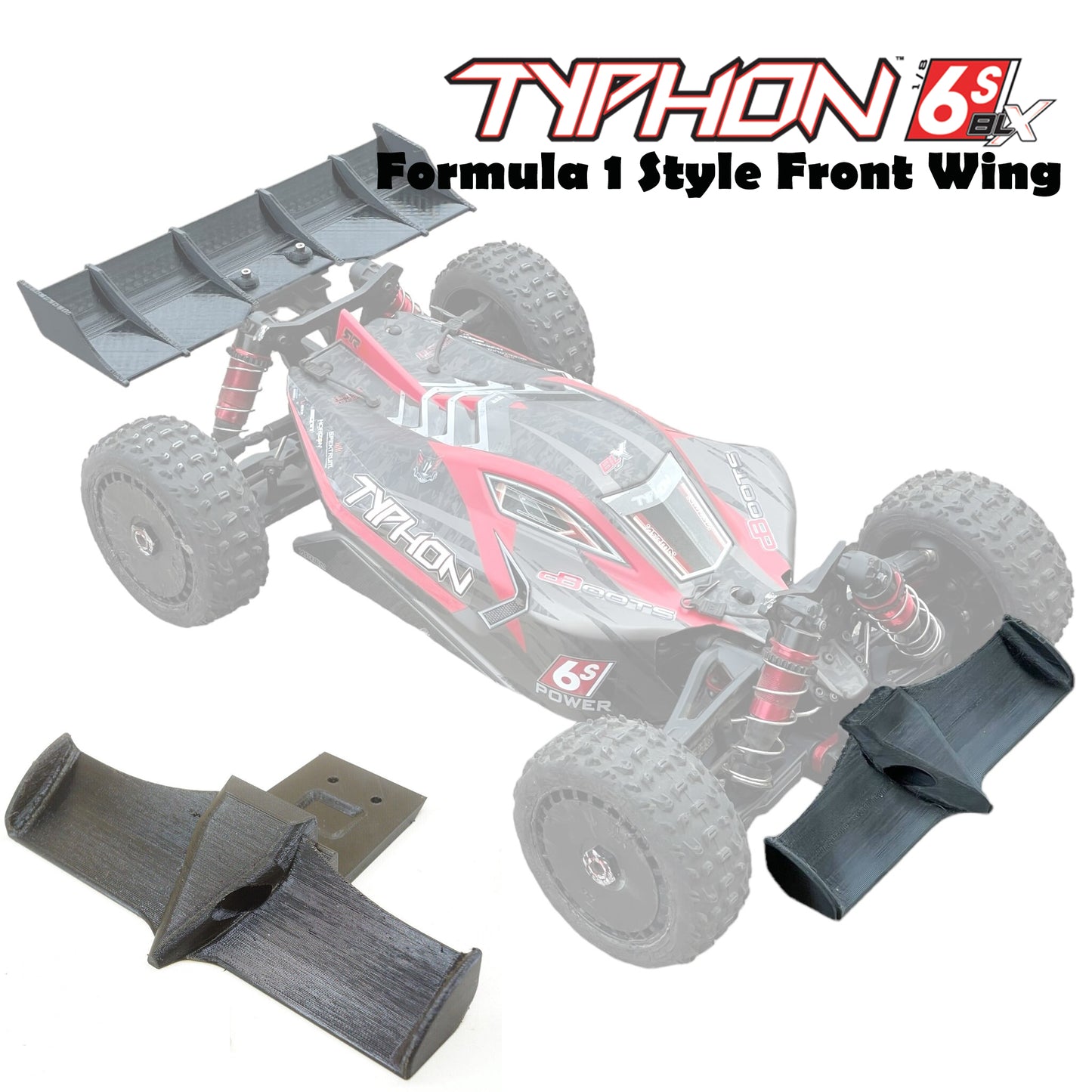 Formula F1 Aero Style Front Wing For Arrma Typhon 6s BLX