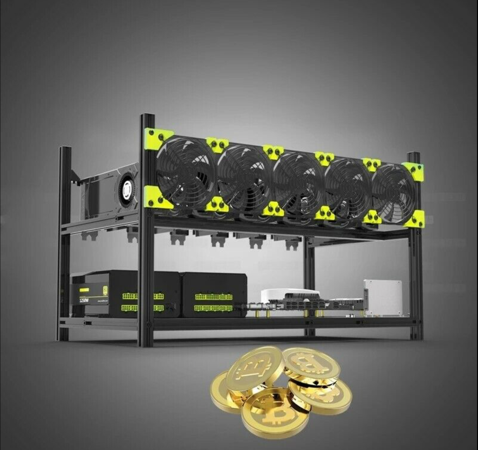 Veddha 6 GPU Miner Case Stackable Mining Case Rig | Zephyr's Market