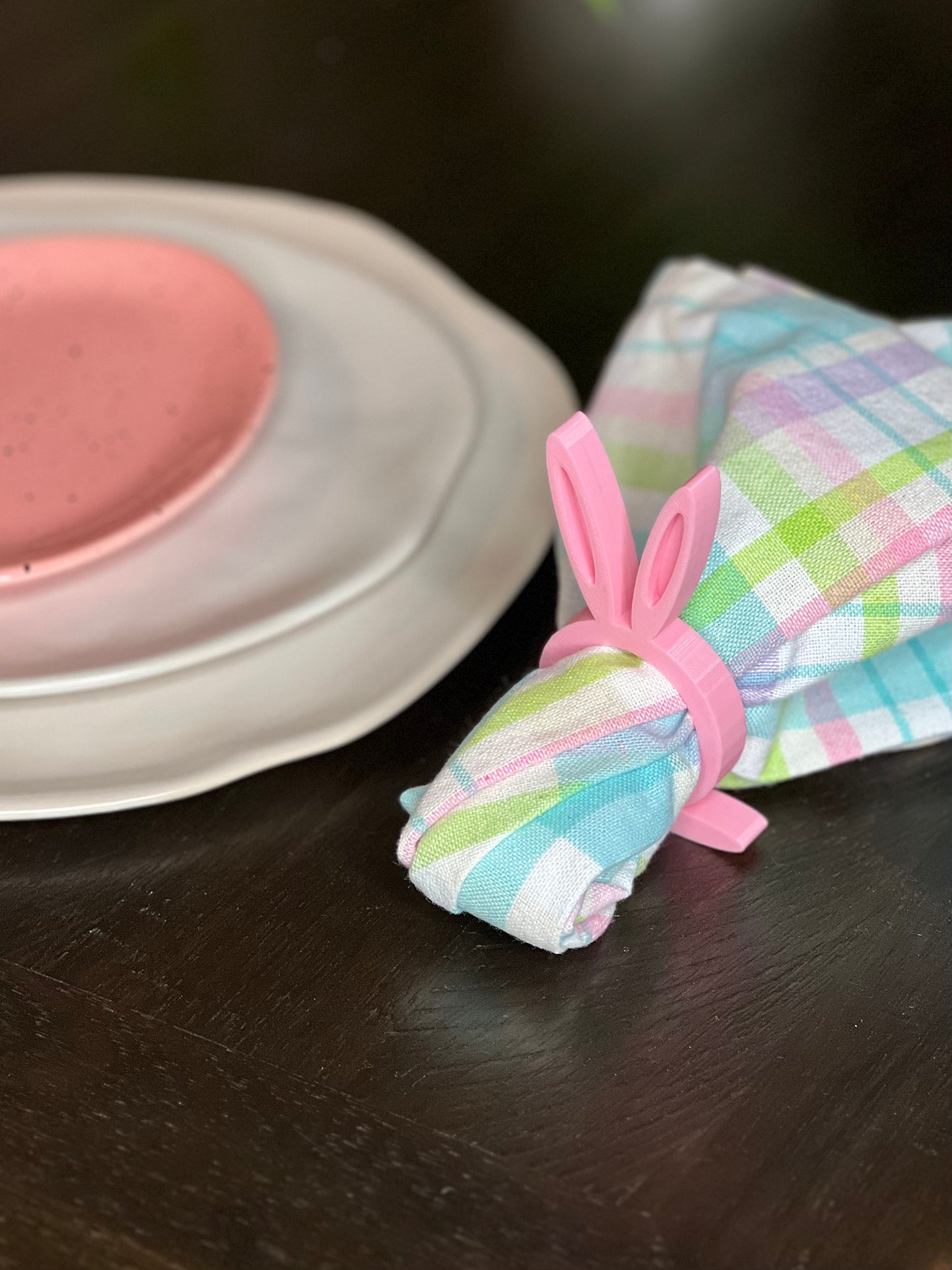 Spring Bunny Rabbit Dining Napkin Ring - Easter Holiday Decor