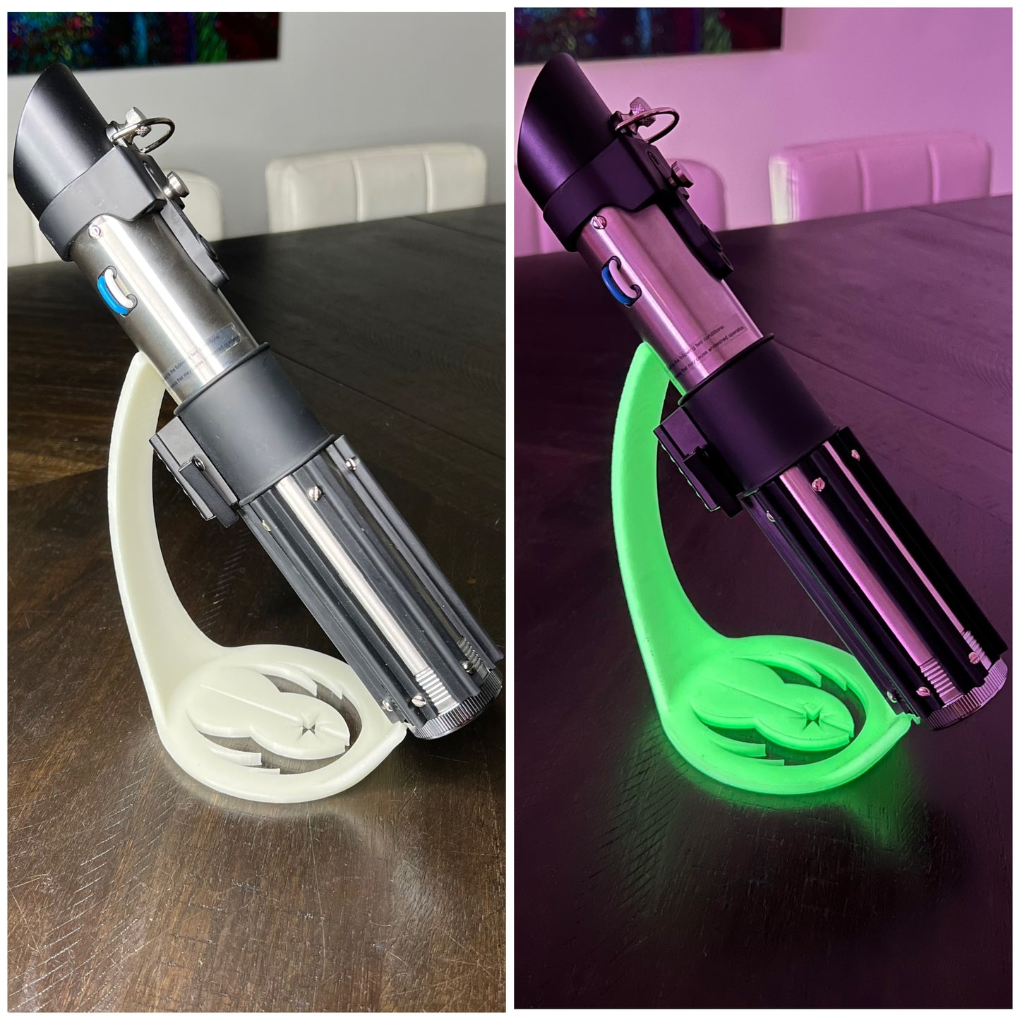 Tilted Glow in the Dark Lightsaber Hilt Display Stand - Disney Star Wars