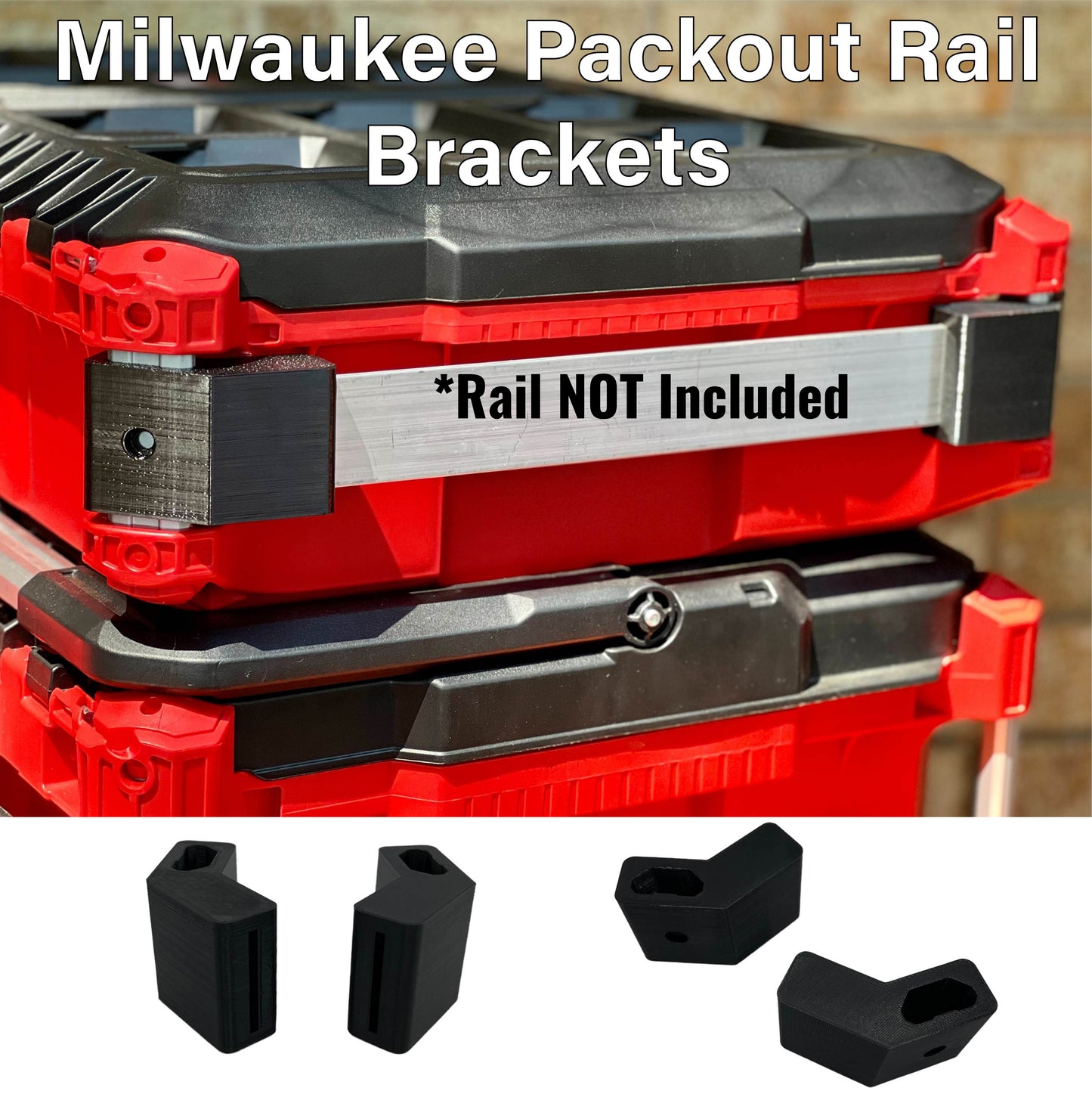 Milwaukee Packout Rail Bracket Adapter (Brackets Only)