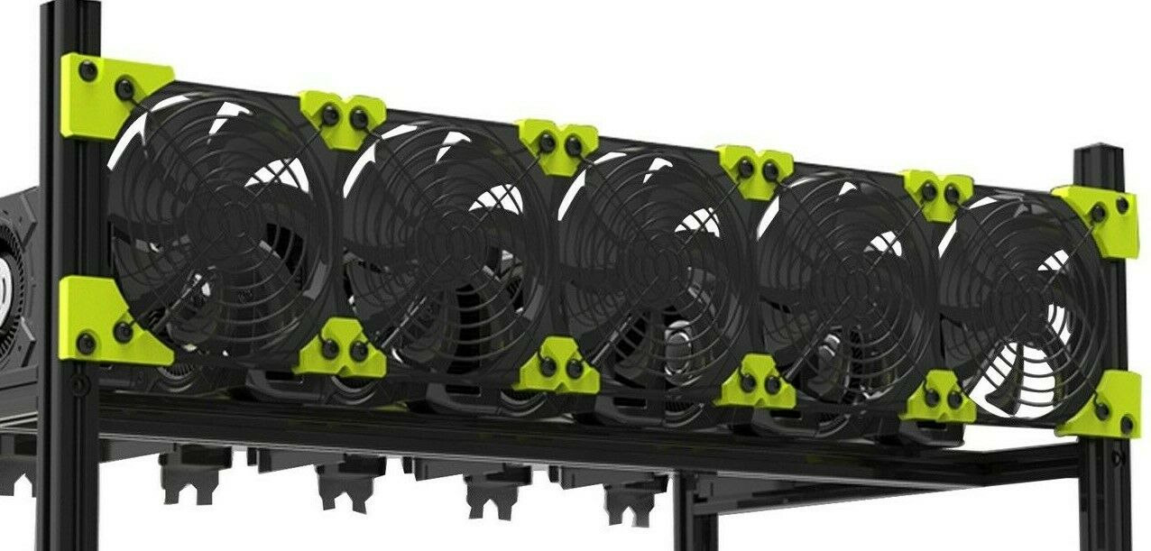 Fan Mounting Bracket 120mm Fans Mining Rigs 8-GPU Veddha – Zephyr's Market