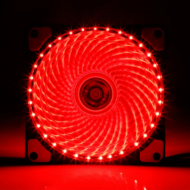 120mm DC Red LED Cooling Case Fan for PC Quiet - Zephyr's Market
